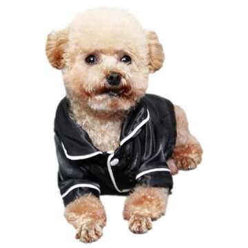 apott Dog Pajamas 3 Pack Puppy Shirts Cats Two-Legged Sleepwear Soft Pet Loungewear Clothes Outfits for Indoor Birthday Party Black+Purple+Wine Red, XS