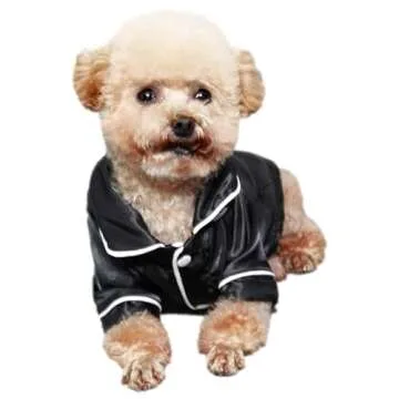 apott Dog Pajamas 3 Pack Puppy Shirts Cats Two-Legged Sleepwear Soft Pet Loungewear Clothes Outfits for Indoor Birthday Party Black+Purple+Wine Red, XS