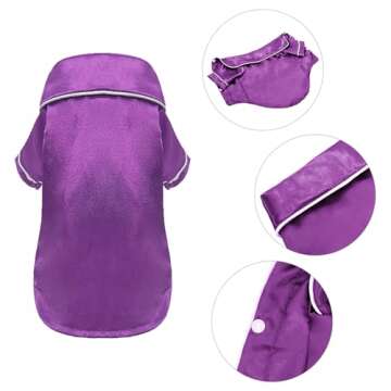 apott Dog Pajamas 3 Pack Puppy Shirts Cats Two-Legged Sleepwear Soft Pet Loungewear Clothes Outfits for Indoor Birthday Party Black+Purple+Wine Red, XS
