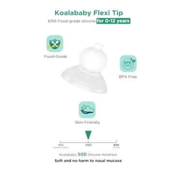 Koalababy Large Flow Electric Nasal Aspirator, Newest Nose Sucker for Baby, Nose Cleaner for Toddlers with 3 Suction Levels, Soothing Music and Light