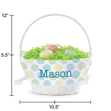 Personalized Easter Egg Basket with Custom Name and Handle
