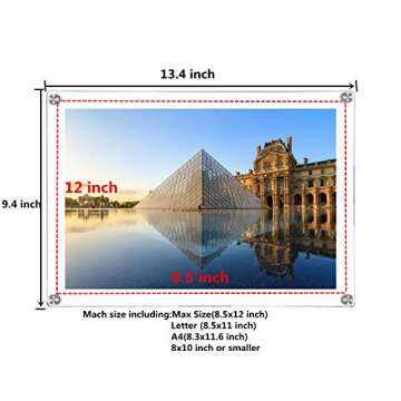 CY craft 8.5x11 Acrylic Wall Mount Floating Picture Frame,A4 Letter Size Photo Frame for Document Certificate Sign Display,Double Panel (Full Frame is 9.4x13.4 inch),Clear,Pack of 1