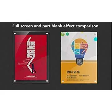 CY craft 8.5x11 Acrylic Wall Mount Floating Picture Frame,A4 Letter Size Photo Frame for Document Certificate Sign Display,Double Panel (Full Frame is 9.4x13.4 inch),Clear,Pack of 1