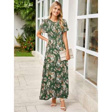 Simplee Floral Maxi Dress for Spring Weddings and Events