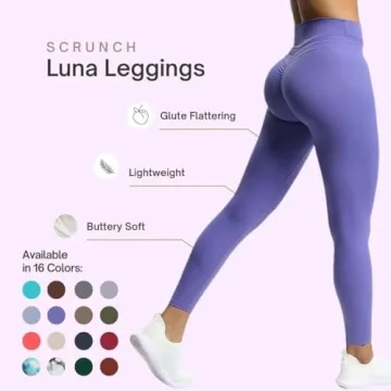 Aoxjox High Waisted Tummy Control Workout Leggings