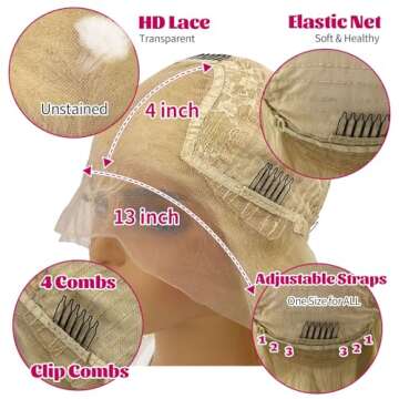 Lovigs Lace Front Wigs Human Hair with Baby Hair Natural Hairline Blonde Bob Wig Straight Hair Brazilian Wig Blonde Bob Wigs for Black Women