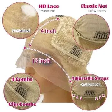 Lovigs Lace Front Wigs Human Hair Natural Hairline Blonde Bob Wig