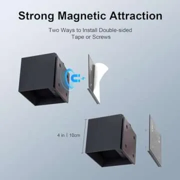 SURPALIG Motion Sensor Light Indoor Wall Sconces Set of 2, 4200mAh Battery Operated Wall Lights Rechargeable, Magnetic Cordless LED Energy Saving Night Light for Hallway Stairway Porch, Black