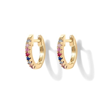 Stylish PAVOI Gold Plated Sterling Silver Huggies