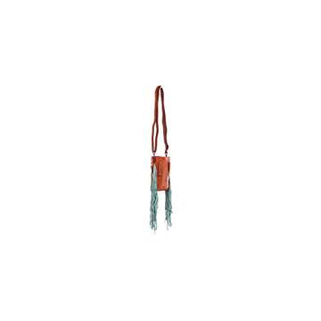 ARIAT Women's Lorelei Cell Phone Calf Hair Tooled Tan Crossbody Bag