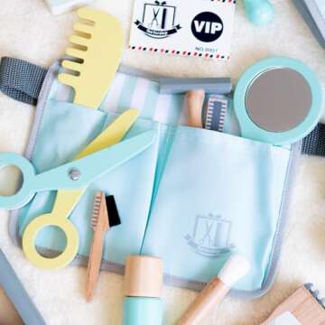 UMU® Kids Wooden Hair Salon Playset - 18 PCS Fun