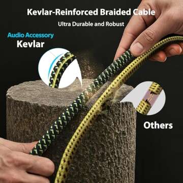 AA AUDIO ACCESSORY Pro Series Guitar Cable 10 ft Right Angle, 99.99% 18AWG OFC & Gold-Plated Rean Co...