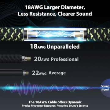 AA Audio Pro Guitar Cable - Durable 10 ft Option