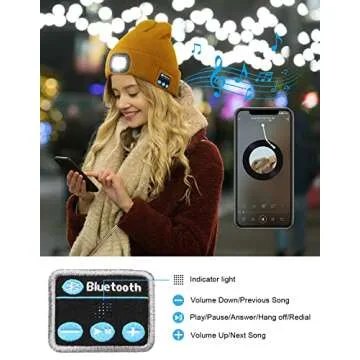 Wmcaps Bluetooth Beanie with LED Light - Perfect Winter Gift