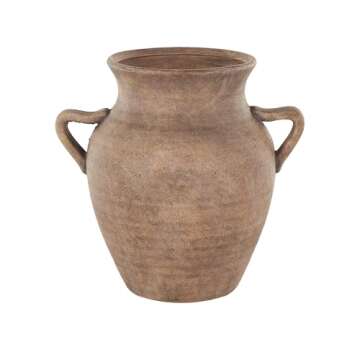 Deco 79 Ceramic Decorative Vase Antique Style Textured Centerpiece Vases with Handles, Flower Vases ...