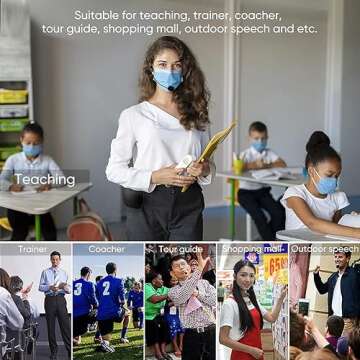 SHIDU Voice Amplifier - Portable PA System with Microphone for Easy Use