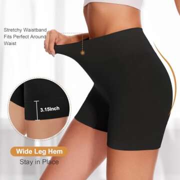 FRESBEIT Shapewear Shorts for Women, Anti Chafing Shorts Boyshorts Panties Seamless Underwear Slip Shorts for Under Dress