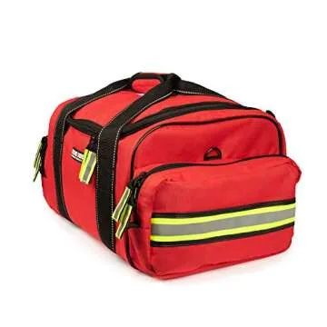 Scherber Fully-Stocked First Responder Bag | Professional EMT/EMS Trauma & Bleeding Medical Kit | HSA/FSA Approved | CAT Tourniquet, HyFin Chest Seal, Israeli Bandage & 250+ First Aid Supplies (Red)