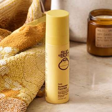 Sun Bum Skin Care SPF 30 Daily Sunscreen Face Mist | Vegan and Hawaii 104 Act Compliant (Octinoxate & Oxybenzone Free) Broad Spectrum UVA/UVB Facial Sunscreen Spray with Vitamin E | 2.5 oz