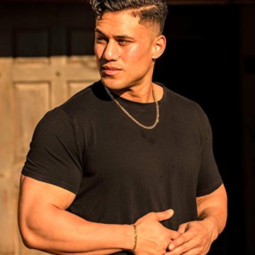 24k Gold Plated Cuban Link Chain Necklace for Men and Women