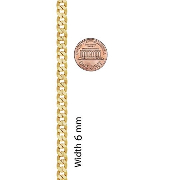 24k Gold Plated Cuban Link Chain Necklace for Men and Women