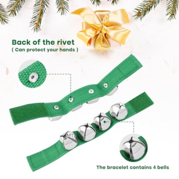 NACHLYNN 8 Pcs Colorful Wrist Bells for Parties and Music