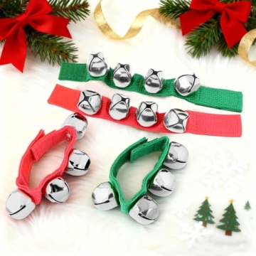 NACHLYNN 8 Pcs Colorful Wrist Bells for Parties and Music