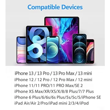 Apple MFi Certified AUX Cord for iPhone 14/13/12/11/8/7