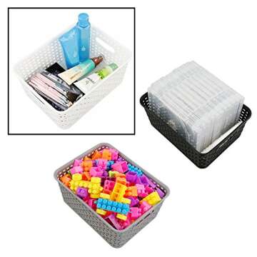 Eagrye 6-Pack Modern Plastic Storage Baskets