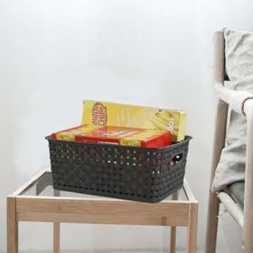Eagrye 6-Pack Modern Plastic Storage Baskets