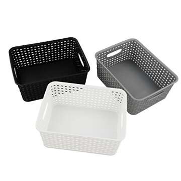 Eagrye 6-Pack Modern Plastic Storage Baskets
