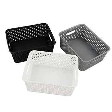 Eagrye 6-Pack Modern Plastic Storage Baskets