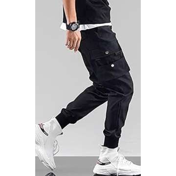Ambcol Streetwear Hip Hop Cargo Pants for All Seasons