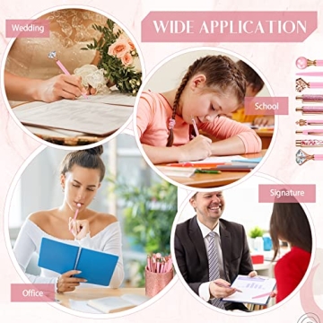 Janmini 9-Pc Crystal Glitter Ballpoint Pen Set for Stylish Writing