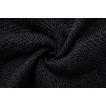 Women V Neck Long Sleeve Pullovers Cable Knit Sweater Fall Winter Relaxed Clothing Trendy Casual Retro Soft Warm Tops Black Small