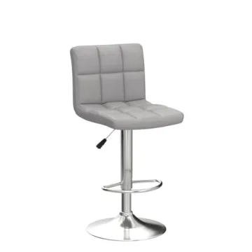 Stylish Adjustable PU Leather Bar Stools - Set of 2