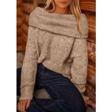 Chic Off-Shoulder PRETTYGARDEN Women's Sweater 2025