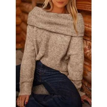 Chic Off-Shoulder PRETTYGARDEN Women's Sweater 2025