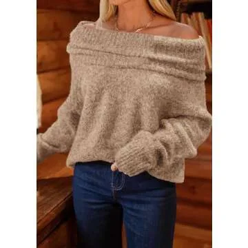 Chic Off-Shoulder PRETTYGARDEN Women's Sweater 2025