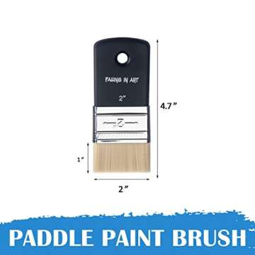 Falling in Art Flat Paddle Paint Brush, Scale Brush for Oil and Acrylic Paints,2 Inch