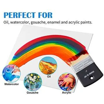 Falling in Art Flat Paddle Paint Brush, Scale Brush for Oil and Acrylic Paints,2 Inch