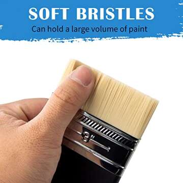 Falling in Art Flat Paddle Paint Brush, Scale Brush for Oil and Acrylic Paints,2 Inch
