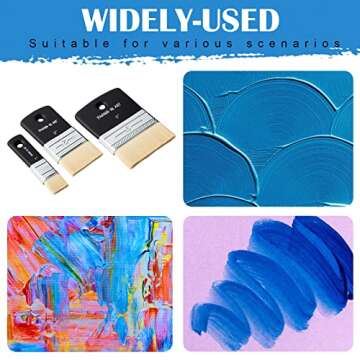 Falling in Art Flat Paddle Paint Brush, Scale Brush for Oil and Acrylic Paints,2 Inch