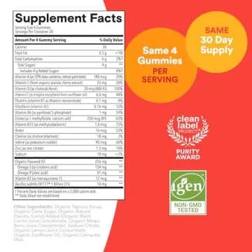 Smartypants Organic Kids Complete Multivitamin Gummies, 120 ct