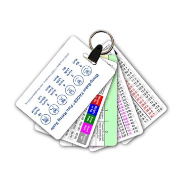 Durable Pediatric Keychain Cards for Nurses and Medics