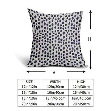 Navy Blue Cream Pillow Covers 18x18 Set of 2 - Stylish Decor