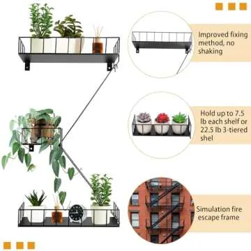 Zonon Fire Escape Wall Shelf – Modern Design for Home Decor