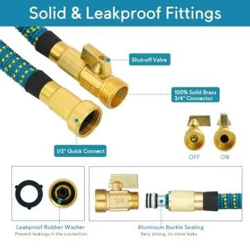 100 ft Expandable Garden Hose With 10 Pattern Nozzle