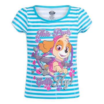 Paw Patrol Little Girls' Toddler 3 Pack T-Shirts, White, 2T