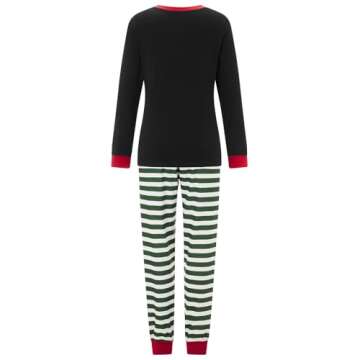 Wobame Christmas Pajamas for Family, Xmas Pajamas Family Christmas Pjs Matching Sets Holiday Nightwear Jammies(!e-7, Mom, S)